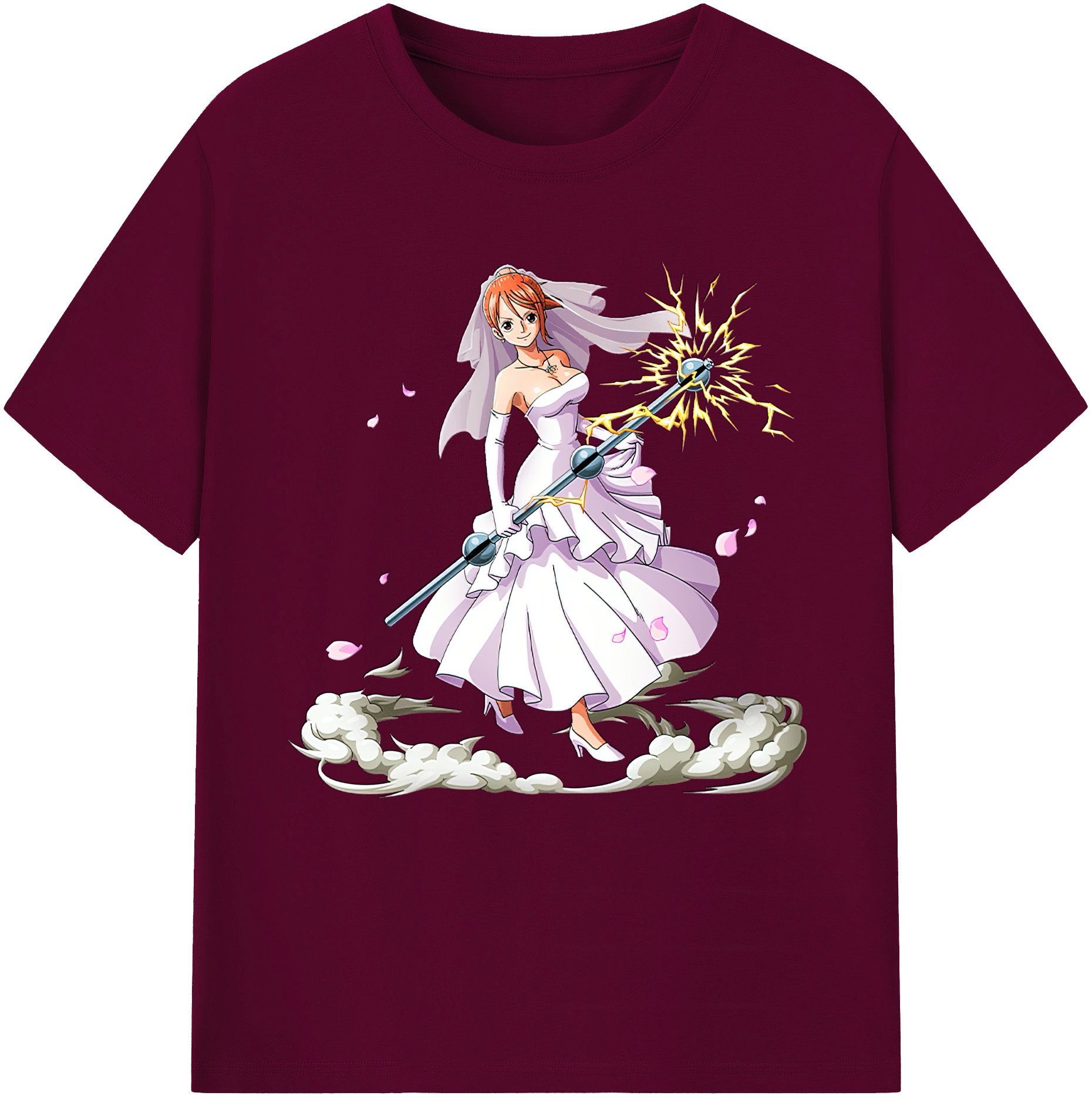 （画像用） ワンピース ナミ ONE PIECE Nami レディースカジュアルプリントTシャツ（綿100％）